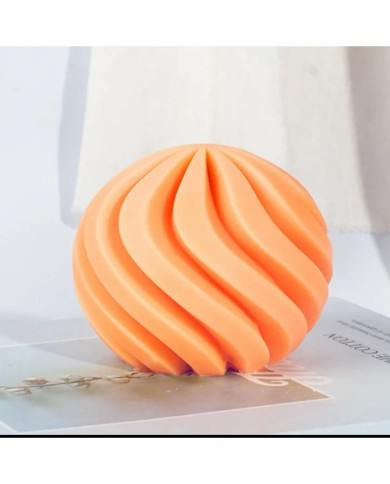 Spiral Küre Mum Kalıbı - Hobi Silikon Kalıbı -Kod:431