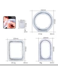 Çember İçi Boş Beton Saksı Kalıbı - Hobi Silikon Kalıbı -Kod:519