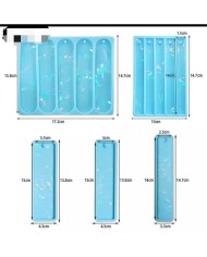 Dikdörtgen Hologram Görüntülü Kitap Ayracı- Hobi Silikon Kalıbı -Kod:442