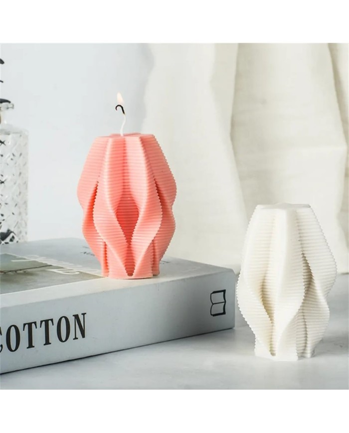 Sarmal Mum Kalıbı - Hobi Silikon Kalıbı -Kod:1068