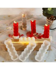 Kalp Kule Mum Kalıbı - Hobi Silikon Kalıbı -Kod:487