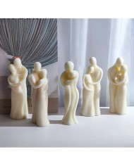 Sarılan Çift Mum Kalıbı - Hobi Silikon Kalıbı -Kod:1195