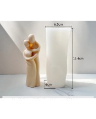 Sarılan Çift Mum Kalıbı - Hobi Silikon Kalıbı -Kod:1195