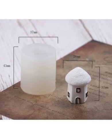 Mantar Ev Beton Kalıbı - Hobi Silikon Kalıbı -Kod:426