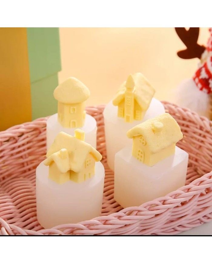 Mantar Ev Beton Kalıbı - Hobi Silikon Kalıbı -Kod:426