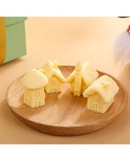 Dikdörtgen Bacalı Ev Beton Kalıbı - Hobi Silikon Kalıbı -Kod:1076b