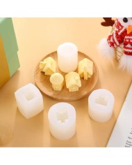 Dikdörtgen Bacalı Ev Beton Kalıbı - Hobi Silikon Kalıbı -Kod:1076b