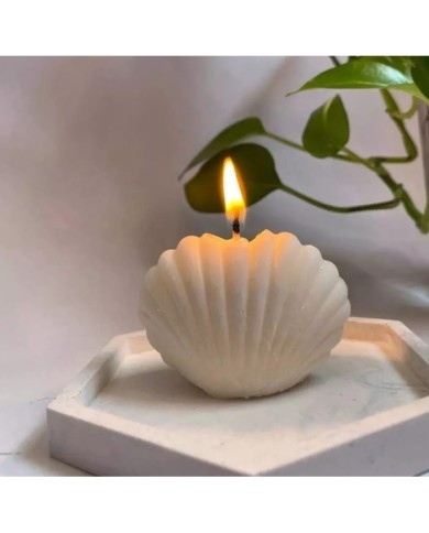 Küçük İstiridye Mum Kalıbı - Hobi Silikon Kalıbı -Kod:1059 Küçük