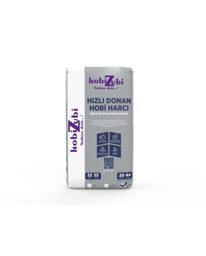 Kod:2440 - Hızlı Donan Hobi Harcı - Beyaz - 20KG