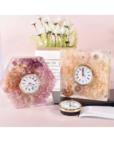 Dikdörtgen Dekoratif Saat Kalıbı Seti - Hobi Silikon Kalıbı -Kod:437