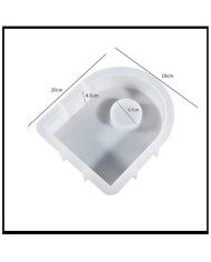 Oval Dekoratif Saat Kalıbı Seti - Hobi Silikon Kalıbı -Kod:1057