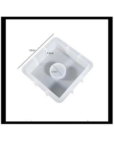 Kare Dekoratif Saat Kalıbı Seti - Hobi Silikon Kalıbı -Kod:425