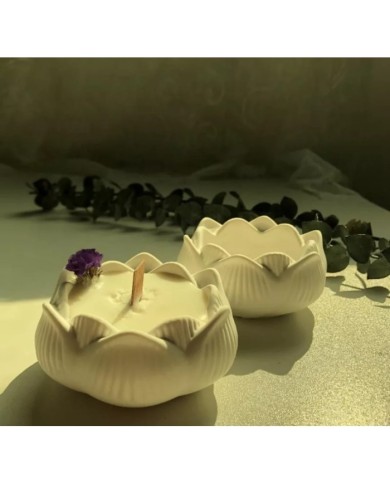 Lotus Mum Kalıbı - Hobi Silikon Kalıbı -Kod:1077