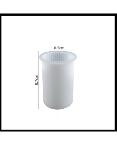 Tombul Silindir Mum Kalıbı - Hobi Silikon Kalıbı -Kod:415