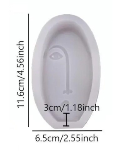 Yarım Surat Mum Kalıbı - Hobi Silikon Kalıbı -Kod:513