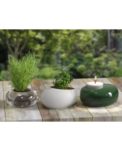 Yuvarlak Beton Saksı ve Mum Kalıbı - Hobi Silikon Kalıbı -Kod:468