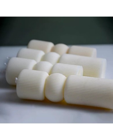 Uzun Nervürlü Kule Mum Kalıbı - Hobi Silikon Kalıbı -Kod:1073B