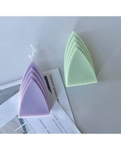 Geometrik Dağ Mum Kalıbı - Hobi Silikon Kalıbı -Kod:485